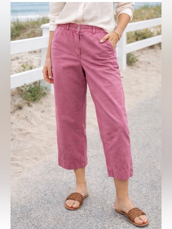 Eddie Bauer Pants - Eddie Bauer Chino Cotton Cropped Pants Size 12 Mauve Pink Minimalist Capsule